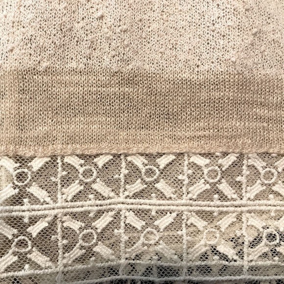 Free People Textured Slightly Open Weave Open Back Top - Picture 7 of 8